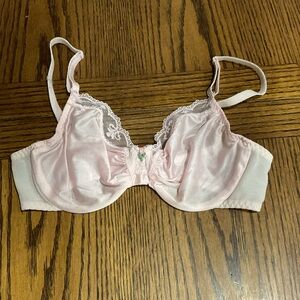 Maidenform Pink Satin Lace Bra